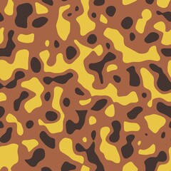 Seamless abstract non print resembling strange colored animal skin surface pattern design for print. High quality illustration. Psychedelic repeat minimal dot swatch for apparel, textile or background