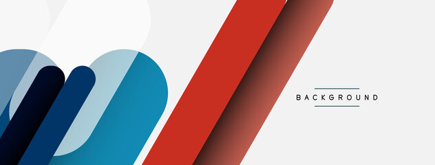 Overlapping round shapes and lines background. Vector illustration for wallpaper banner background or landing page