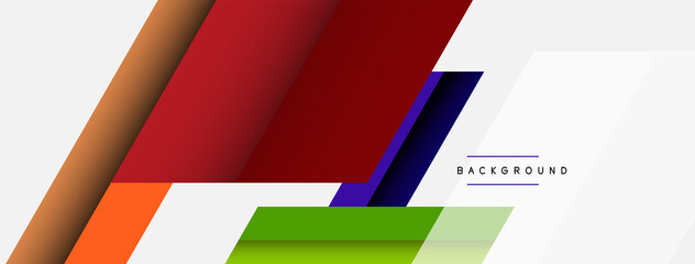 Vector background. Abstract overlapping color lines design with shadow effects. Illustration for wallpaper banner background or landing page