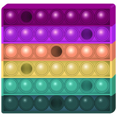 Toy antistress Pop it on a white background. Vector illustration