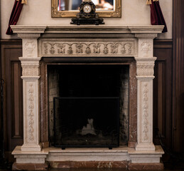 fireplace in vintage style