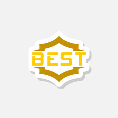 Best badge shield sticker isolated on white background