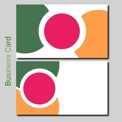 Blank Business card and visiting card template design set colorful white background