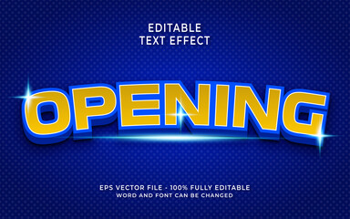 OPENING editable text effect