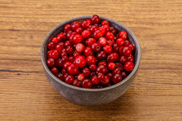 Sweet and tasty cranberry in the bowl
