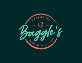 Bakehouse bakery logo template