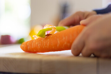 peeling carrot