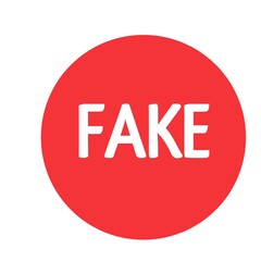 Fake is written in this image