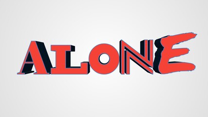 Alone is written in this image
