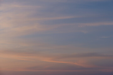 Beautiful colored cloudy evening sky.  Abstract sky background.