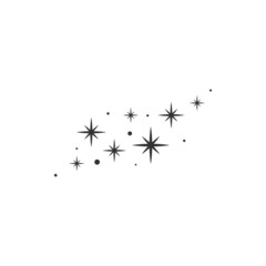 Glittering stars, sparkles. Vector illustration. Magic fireworks.