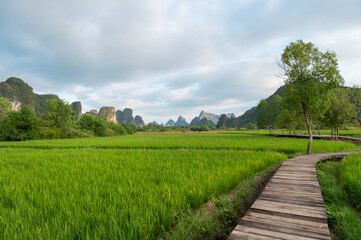 The natural scenery of Yangshuo, Guilin, China
