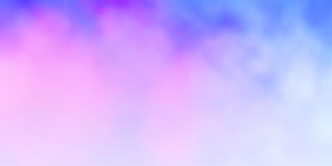 Light Blue, Red vector pattern with clouds.