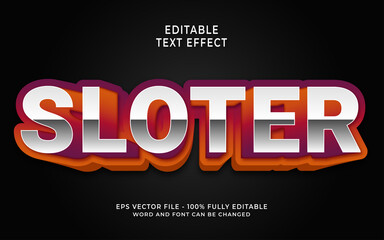 sloter editable text effect