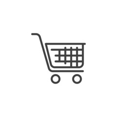 Shopping cart line icon