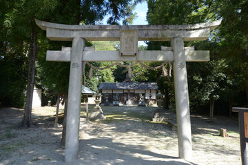 太子道　杵築神社（屏風）　鳥居　奈良県磯城郡三宅町