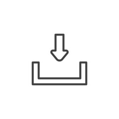 Download, save line icon