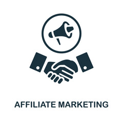Affiliate Marketing icon. Monochrome sign from affiliate marketing collection. Creative Affiliate Marketing icon illustration for web design, infographics and more