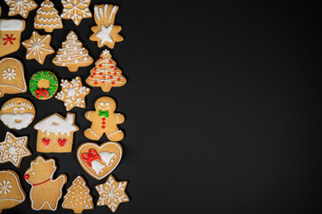 Christmas holidays composition on background with copy space for your text