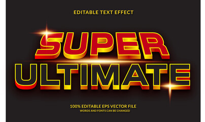SUPER ULTIMATE editable text effect © supvector