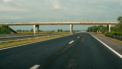 Naklejka premium Empty A3 motorway in Croatia