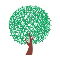 tree logo isolated on  white background vector design