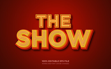 The Show 3D editable text style effect