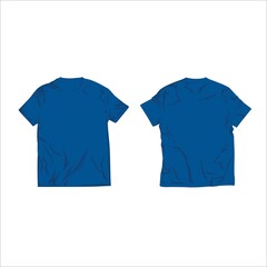 tshirt mockup collection set front and back vector design