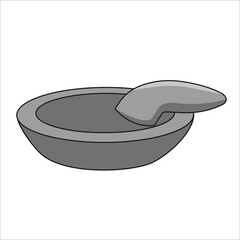 ulegan stone plate use for mix chilli or fruit in asia vector design