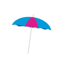 colorfull umbrella beach isolated on white background vector design