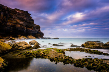 Seascape and Cliffy Coastline in Kamay Botany Bay