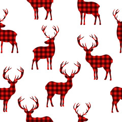 Seamless pattern reindeer vector illustration