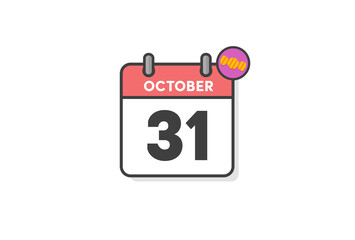 ハロウィンの日・10月31日の日めくりカレンダー：キャンディのバッジ付き