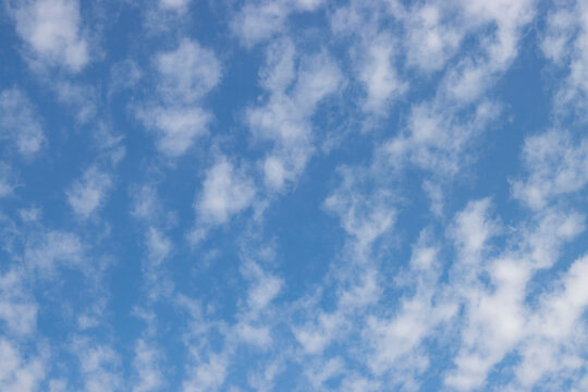 cirrus clouds in the sky as background