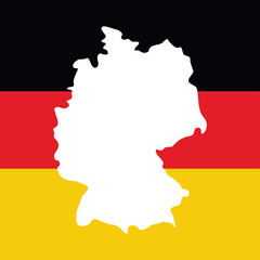 Obraz premium Freehand German map sketch. Vector illustration. Silhouette country borders map of Germany on white background. Vector illustration