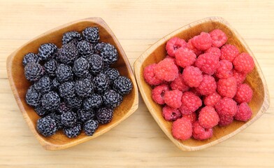 Different types of berries.