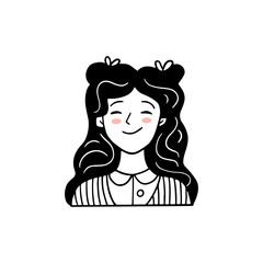 Teen or kid avatar, cartoon illustration in vector