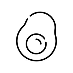 Japanese food line icon on white background