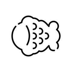 Japanese food line icon on white background