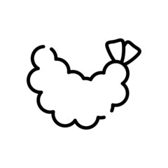Japanese food line icon on white background