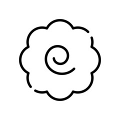Japanese food line icon on white background