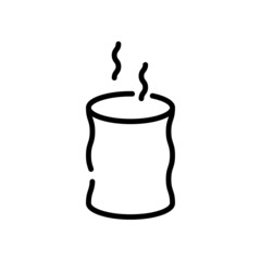 Japanese food line icon on white background