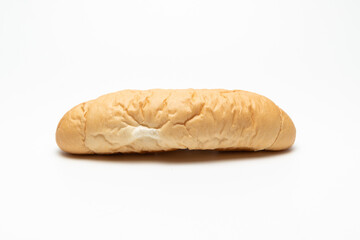 Delicious fresh baked fragrant white pastry bread from central europe, called Rohlik in Czech