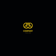 the monogram logo of the rope forming a knot with gold color, has the meaning of being strongly connected in the elegance and beauty of creativity