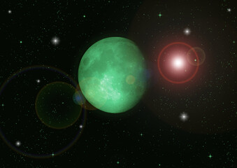 galaxy in a free space. 3D rendering