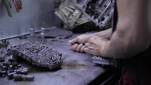 automatic transmission repair, restoration of hydraulic unit