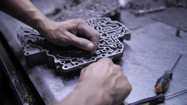 automatic transmission repair, restoration of hydraulic unit