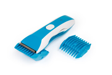 Electric rechargeable pet clipper with cutting length adjustment nozzles