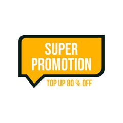 promotion label template style vector illustration design
