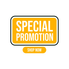 label of special promotion template style vector illustration design